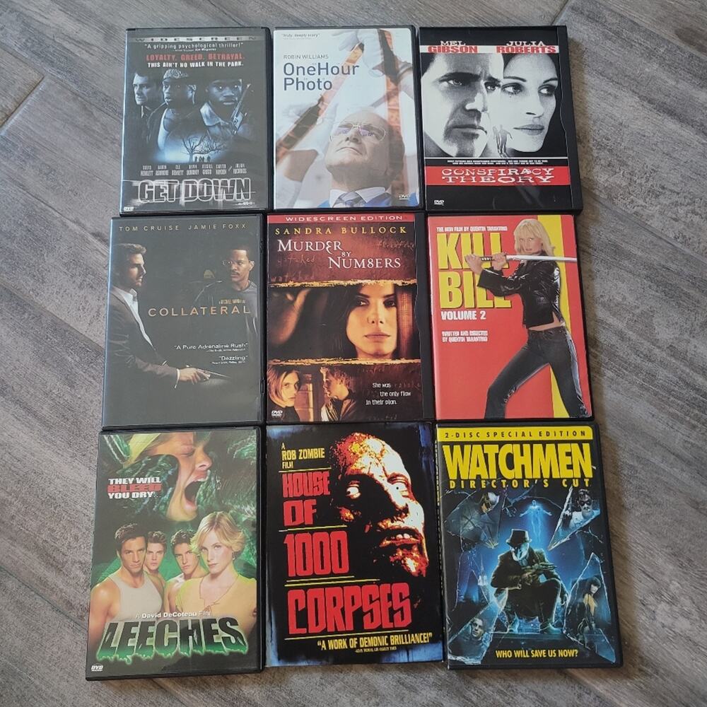 Horror Suspense Thriller DVD‎ Lot of 9 Psychological Action Crime Scary